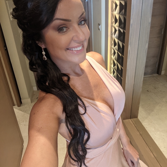 Lulu"s Always Stunning Convertible Blush Dress - Picture 4 of 5